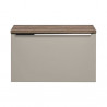 Ensemble meuble sous vasque + vasque + cabinet miroir - 80 cm - Rosario Taupe