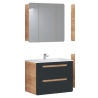 Ensemble meuble vasque + cabinet miroir - 80 cm - Archipel Cosmos