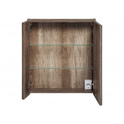 Ensemble meuble vasque + cabinet miroir - 60 cm - Rosario Oak