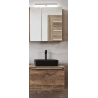 Ensemble meuble vasque + cabinet miroir - 60 cm - Rosario Oak