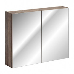 Ensemble meuble vasque + cabinet miroir - 80 cm - Rosario Oak