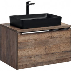 Ensemble meuble vasque + cabinet miroir - 80 cm - Rosario Oak