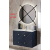 Ensemble salle de bain avec meuble vasque + miroir - 90 cm - Aurore Blue