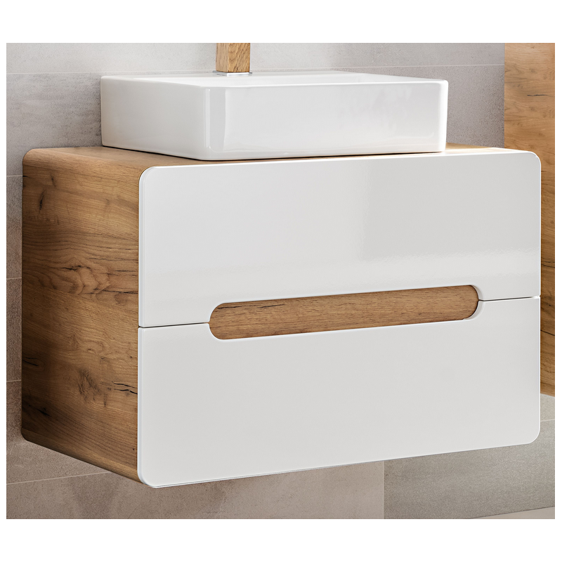 Ensemble meuble vasque - 80 cm - Archipel White