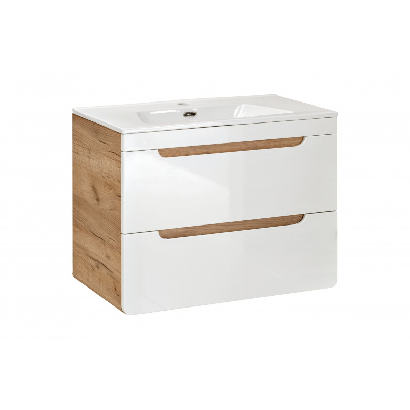 Ensemble meuble vasque encastrée - 80 cm - Archipel White