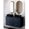 Ensemble salle de bain avec meuble vasque 120 cm + miroirs - Aurore Blue