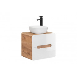 Ensemble salle de bain avec meuble vasque 60 cm + 6 éléments - Archipel White