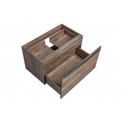 Ensemble salle de bain double vasques 160 cm + 4 éléments - Rosario Oak