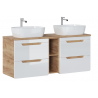 Ensemble meubles double vasques 140 cm - Archipel White