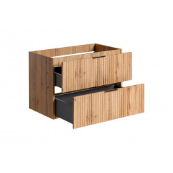 Meuble sous vasque en bois Georgia Oak - H 57 x l 80 x P 46 cm