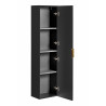 Colonne murale en bois Georgia Black - H 140 x l 35 x P 25 cm