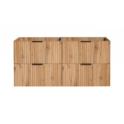 Ensemble complet salle de bain meuble double vasques 120 cm + 2 éléments - Georgia Oak