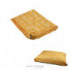 Housse de coussin rectangle avec motifs Ethnic - Bords en velours - Jaune - L 100 x l 70 cm