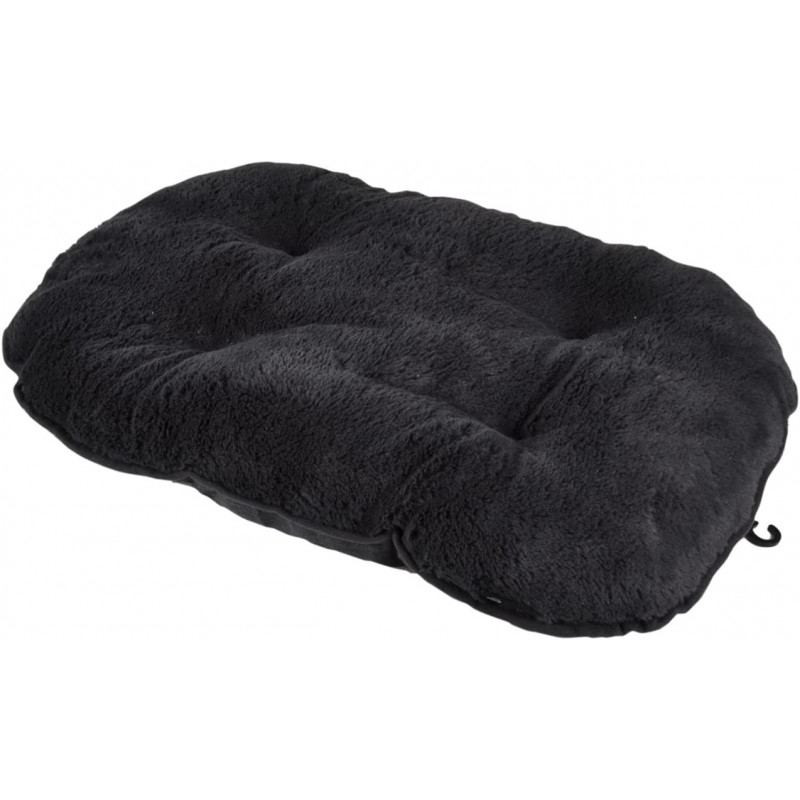 Coussin flocon réversible à l'aspect peluche pour animaux - Noir - L 61 x l 38 cm - Gamme Newton