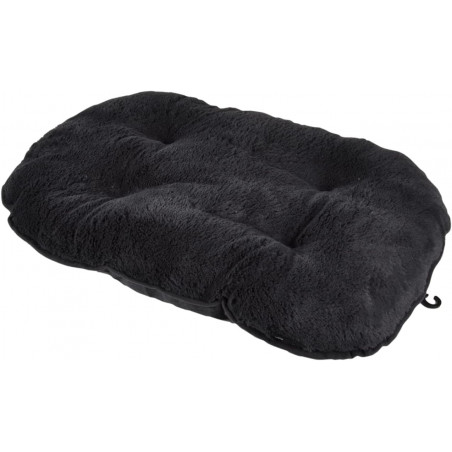 Coussin flocon réversible à l'aspect peluche pour animaux - Noir - L 61 x l 38 cm - Gamme Newton