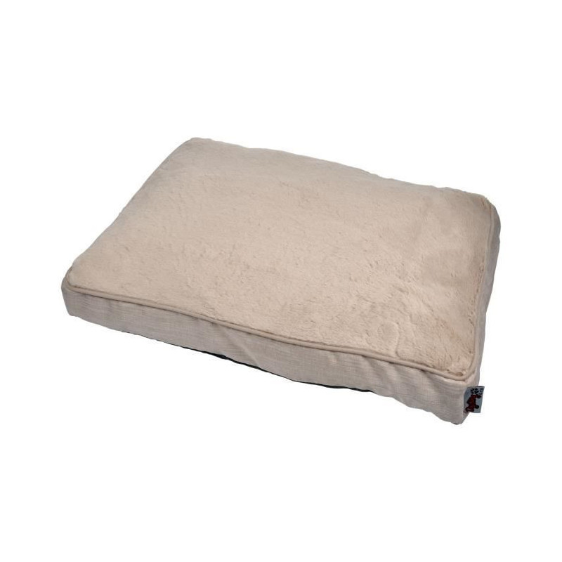 Coussin peluche rectangle pour animaux - Beige - L 60 x l 45 cm - Gamme Newton