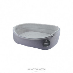 Panier ovale pour animaux avec intérieur aspect peluche - Gris - L 75 x l 57 cm - Gamme Newton