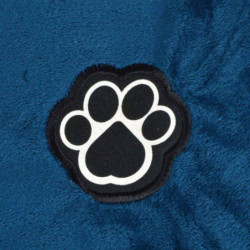 Coussin flocon réversible en velours pour animaux - Bleu - L 53 x l 32 cm - Gamme Patchy