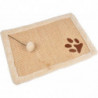 Tapis griffoir pour chats avec jouet - Beige - L 48 x l 34 cm