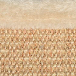 Tapis griffoir pour chats avec jouet - Beige - L 48 x l 34 cm