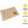 Tapis griffoir pour chats avec jouet - Beige - L 48 x l 34 cm