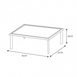 Salon de jardin "Naxos" avec 1 table + 3 chaises - Gris