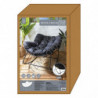 Fauteuil à bascule avec coussin "Tulum" - Beige et noir - L 96 x H 73 x P 114 cm