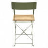 Lot de 2 chaises pliantes "Bella Vita" en métal et bois de pin - Vert - L 42 x H 81 x P 48 cm