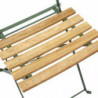 Lot de 2 chaises pliantes "Bella Vita" en métal et bois de pin - Vert - L 42 x H 81 x P 48 cm