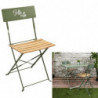 Lot de 2 chaises pliantes "Bella Vita" en métal et bois de pin - Vert - L 42 x H 81 x P 48 cm