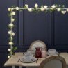 Guirlande avec 20 roses lumineuses - Blanc - L 350 cm