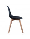 Chaise Scandinave avec pieds en bois - Noir