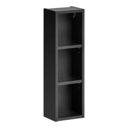 Ensemble meuble double vasques à poser + cabinets miroirs + 2 éléments - 140 cm - Rosario Black