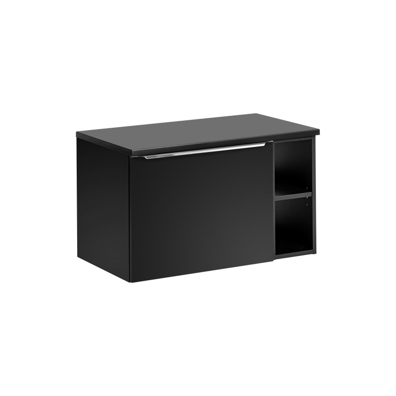 Ensemble meuble sous vasque + 2 éléments - 80 cm - Rosario Black