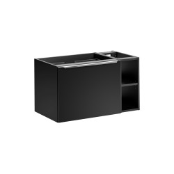 Ensemble meuble sous vasque + 2 éléments - 80 cm - Rosario Black