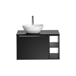 Ensemble meuble vasque à poser - 80 cm - Rosario Black