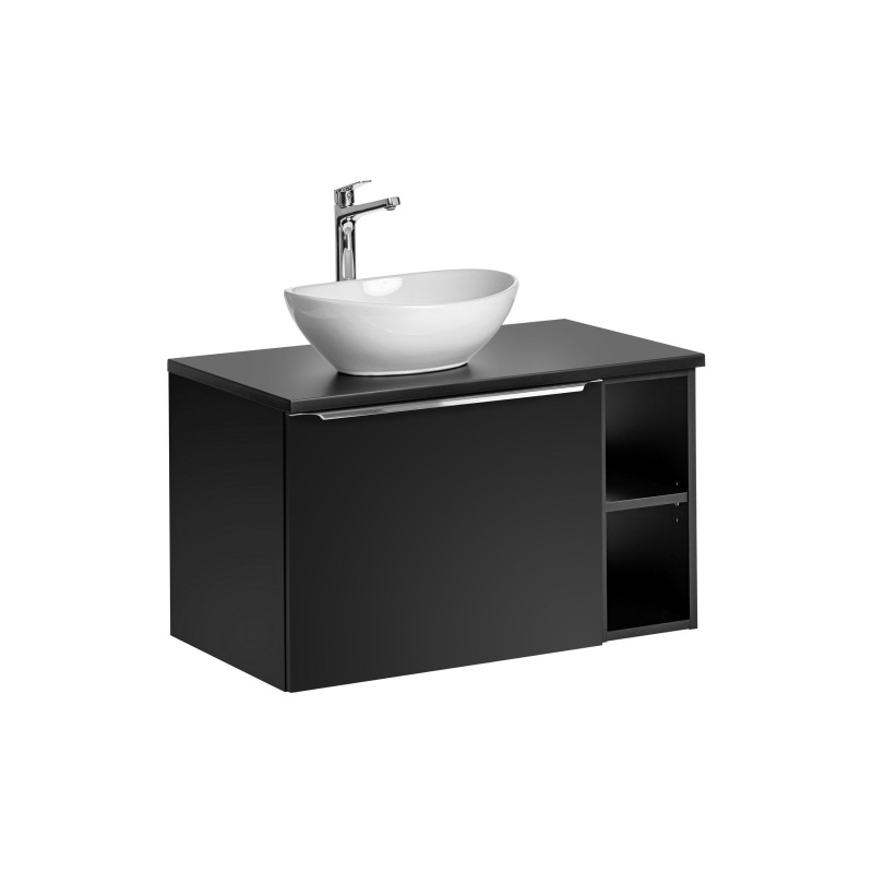 Ensemble meuble vasque à poser - 80 cm - Rosario Black