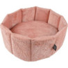 Panier rond en velour pour animaux "Boho" - Rose - D 48 x H 16 cm