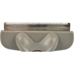 Brosse de toilettage spéciale sous poils pour animaux "Soin Expert" - Gris/Noir - L 16 x l 11 cm