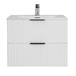 Ensemble meuble vasque à encastrer - 80 cm - Georgia White