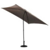 Parasol droit inclinable en tissu "Soya" - Taupe - 2,5 m