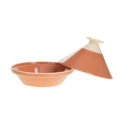 Plat à tajine en faïence "Sofia" - Terracotta - D 27,9 cm