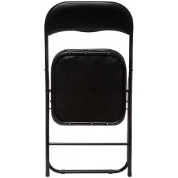 Lot de 6 chaises pliantes en PVC - Basic - Noir - H 79 cm