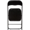 Lot de 6 chaises pliantes en PVC - Basic - Noir - H 79 cm