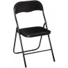 Lot de 6 chaises pliantes en PVC - Basic - Noir - H 79 cm