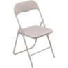 Lot de 6 chaises pliantes en PVC - Basic - Beige - H 79 cm