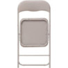 Lot de 6 chaises pliantes en PVC - Basic - Beige - H 79 cm