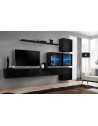 Ensemble meuble TV mural  - Switch XIX - 310 cm x 200 cm x 40 cm - Noir