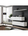 Ensemble meuble TV mural  - Switch SB II - 130 cm  x 110 cm x 30 cm  - Blanc