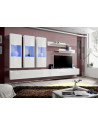 Ensemble meuble TV mural  - Fly II - 320 cm x 190 cm x 40 cm - Blanc